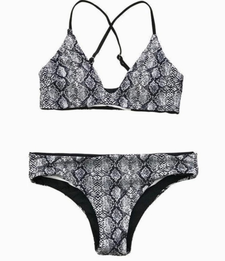 Reversible Snakeskin Print Bikini
